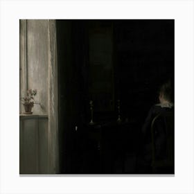 Woman At The Window Canvas Print