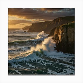 Sunset On The Cliffs 5 Canvas Print