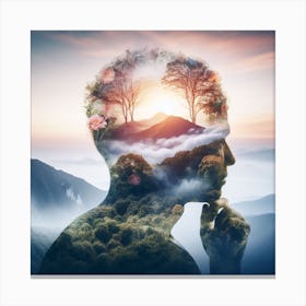 Man'S Head Canvas Print