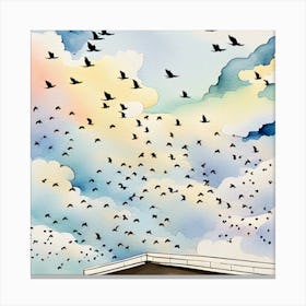 Birds In The Sky Canvas Print