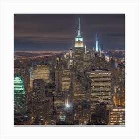 New York City At Night Canvas Print