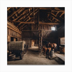 Barn Interior 5 Canvas Print