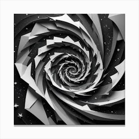 Black and White Abstract Art 336 Canvas Print