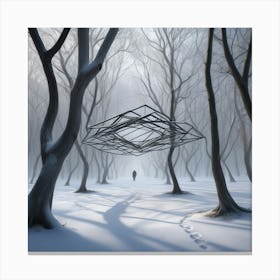 Spaceship In The Forest Canvas Print