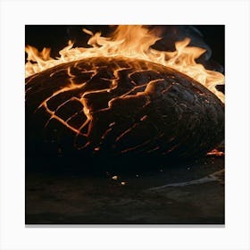 Flaming Ball Of Fire Canvas Print