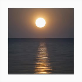 Sunset Over The Sea Canvas Print