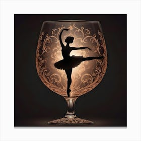 Ballerina Silhouette Canvas Print