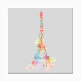 Watercolor Eiffel Tower Canvas Print
