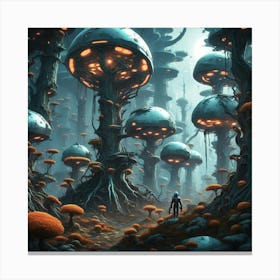 Mushroom Forest Canvas Print