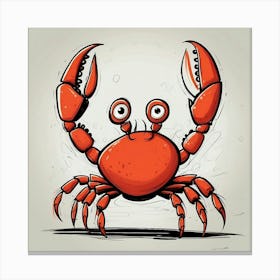 Cartoon Crab 2 Canvas Print