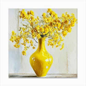 Yellow Vase living room art print 1 Canvas Print