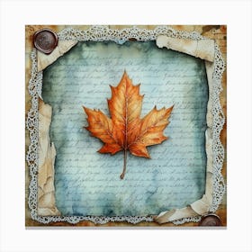 Torn Autumn Teal11 Canvas Print