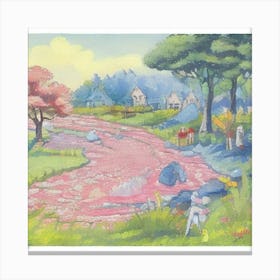 Pink River Canvas Print