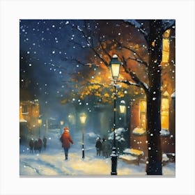 Winter'S Night Canvas Print