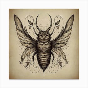 Bee Tattoo Canvas Print