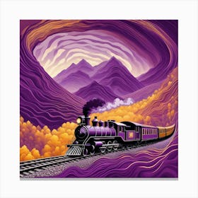 Purple Train Canvas Print