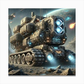 Asteroid Harvester Tank Canvas Print