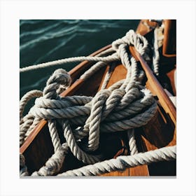 Ropes On A Boat 3 Canvas Print