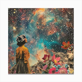 Woman In Space 4 Canvas Print
