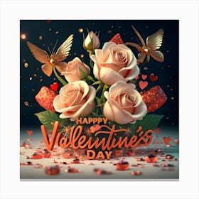 Happy Valentine's Day 2 1 Canvas Print