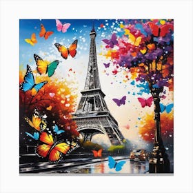 Butterflies In Paris 33 Canvas Print