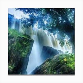 Waterfall In The Forest Canvas Print