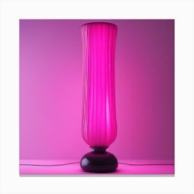 Furniture Design, Tall Lamp, Inflatable, Fluorescent Viva Magenta Inside, Transparent, Concept Produ Canvas Print