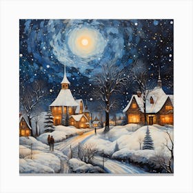 Frosty Whispered Carols Canvas Print