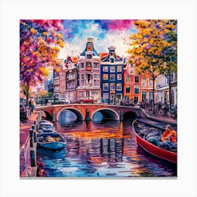 Amsterdam Canals Canvas Print