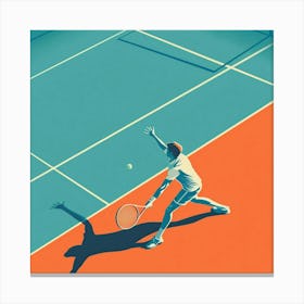 Tennis Player In Action Canvas Print