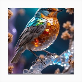 Bird In Glass Canvas Print