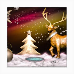 Christmas Reindeer 005 1 Canvas Print