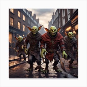 Trolls In The City Canvas Print