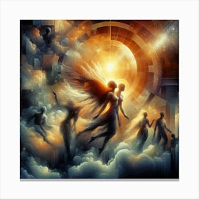 Angels In The Sky 2 Canvas Print