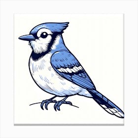 Bluejay ~Reimagined 17 Canvas Print