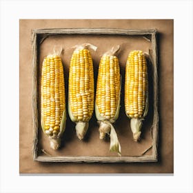 Sweetcorn As A Frame (6) Canvas Print