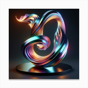 Abstract Flame 3D Illustration Canvas Print