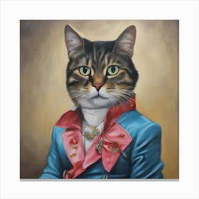 Cat In An ElvisSuit Canvas Print