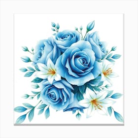 Blue Roses Winter Lienzo