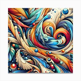 Abstract Psychedelic Painting 2 Canvas Print