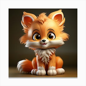 Cute Fox 13 Canvas Print