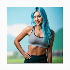 Firefly Cheerful Blue Haired Russian Girl In Sportswear 58629 (2) Canvas Print