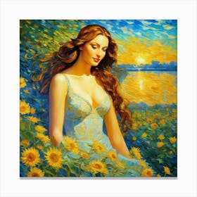 Sunflowers din Canvas Print