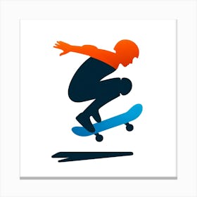 Skateboarder Logo Canvas Print