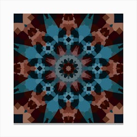 Mosaic Pattern Blue Pattern Canvas Print