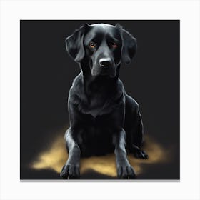 Black Labrador Retriever Canvas Print