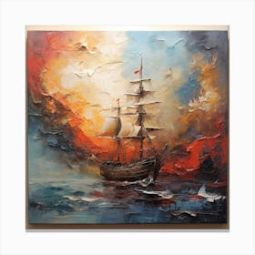 Frigate Canvas Print