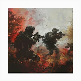 Soldier In The Field Canvas Print