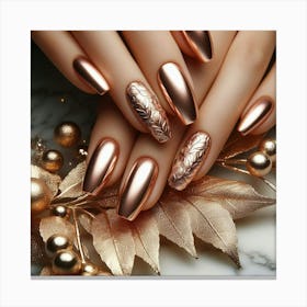 Gold Nails Canvas Print