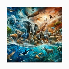 Zoo Animals Canvas Print